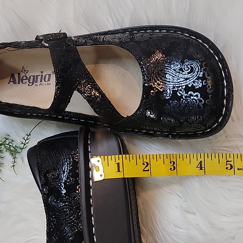 Alegria Jill Black Paisley Print  Mary Jane - Picture 10 of 13